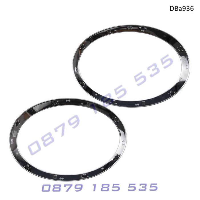 Хром черни лайсни вежди фарове MINI F55 F56 2007 - 2015 ляв десен ринг