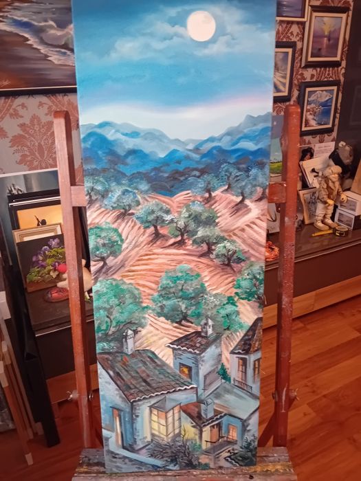 Картина  " Болгария" 32х90, масло,платно
