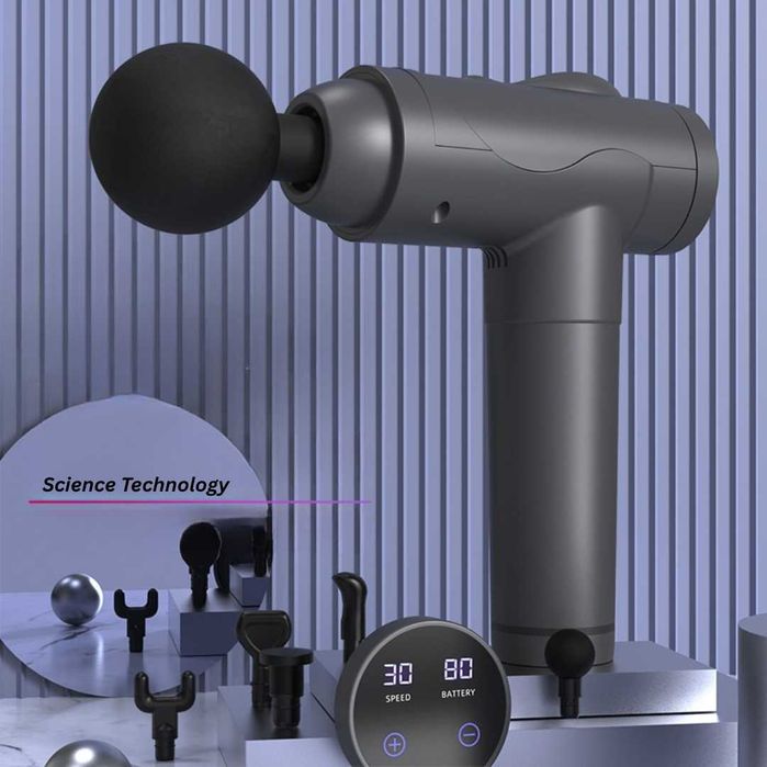 Масажен Пистолет за Дълбокотъканен Масаж 2000mAh Батерия 8 Часа Работа