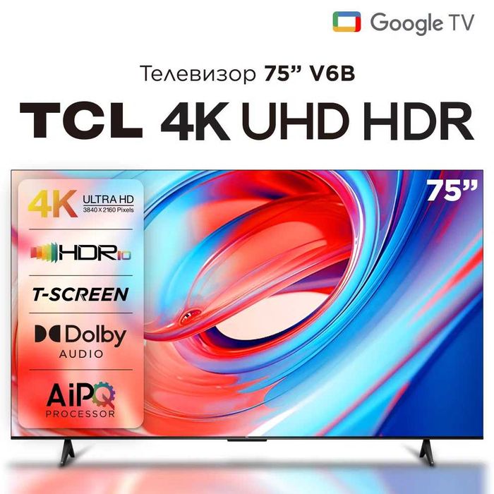 TCL 75 P755 C6K " LED UHD Google TV Доставка подробно в описании
