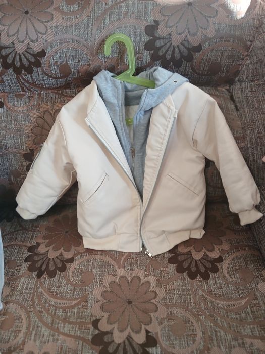 Куртка кожаная белая для девочки