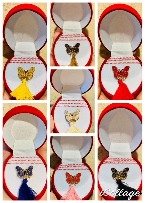 Martisoare brose cutie catifea