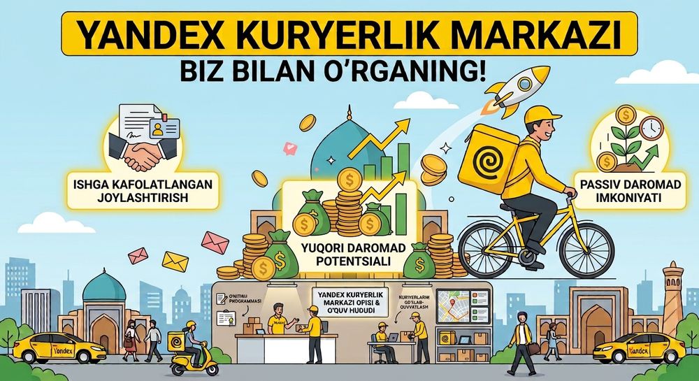 Yandex Kuryerlik Markazi (Parki) Ochishni Oʻrgataman | B2B Biznes Kurs