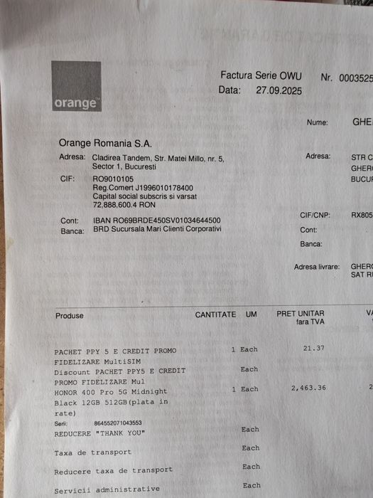 Honor 400 Pro Nou (Samsung, iPhone)