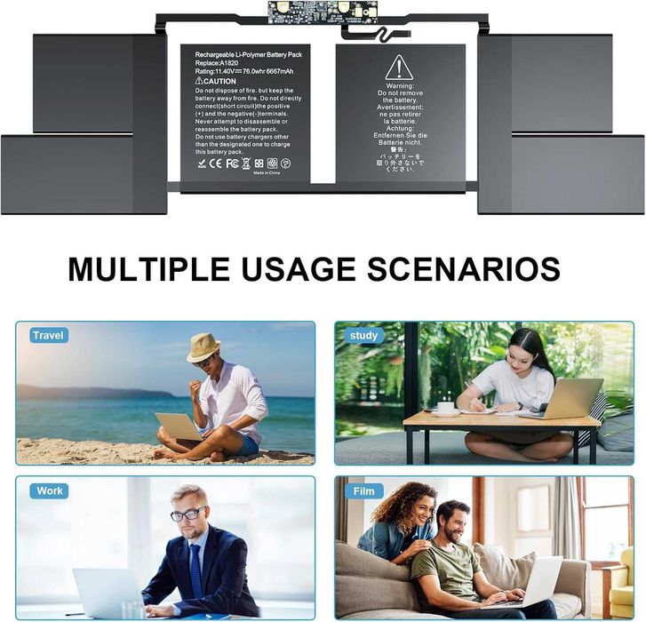 A1820 A1707 Батерия за лаптоп Macbook pro 15" A1707 2016/17 EMC 3162