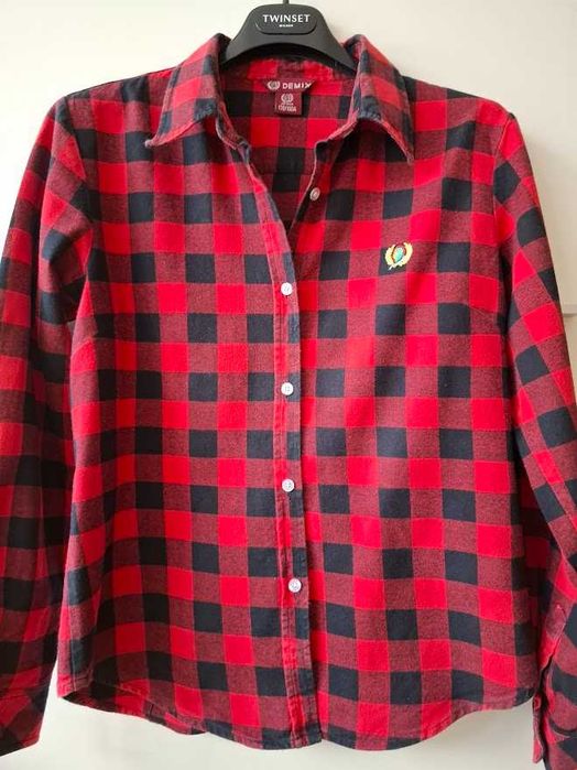 Памучна риза за момиче с ръст до 158см