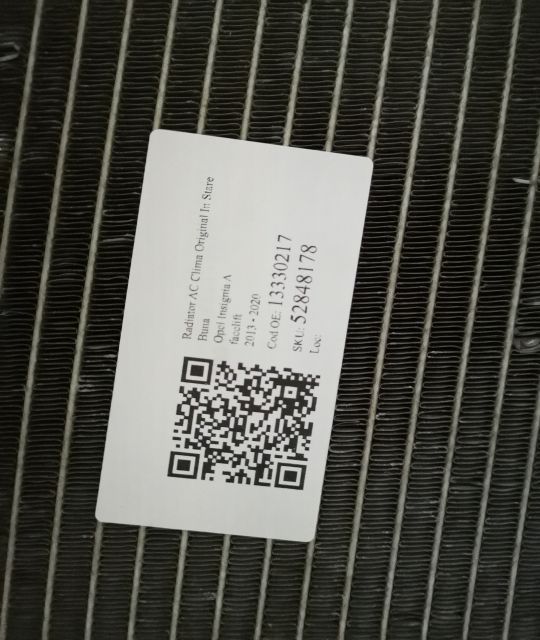 Радиатор за климатик Оригинален В добро състояние Опел Инсигния А [фей