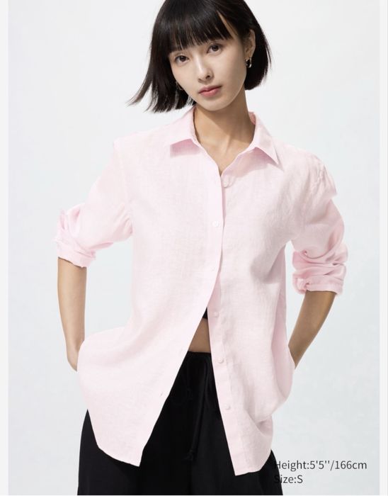 Льняная рубашка Uniqlo
