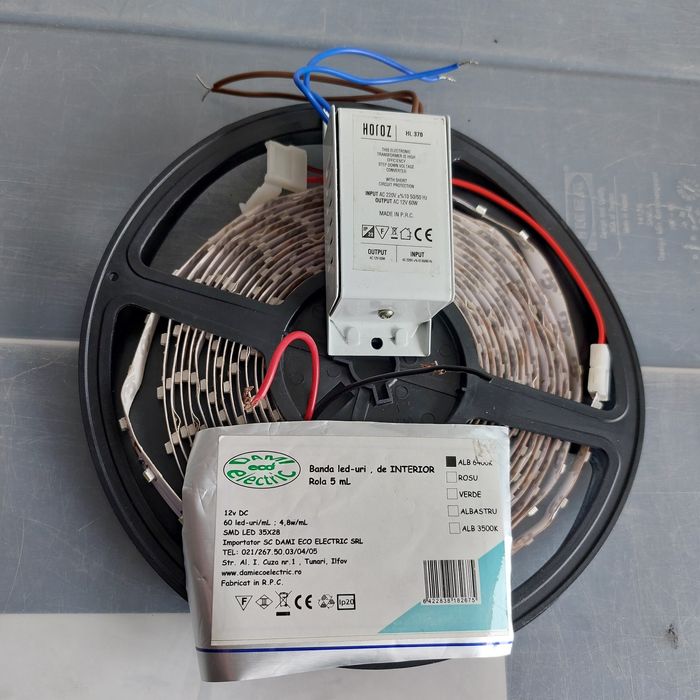 Bandă leduri 12v cu transf