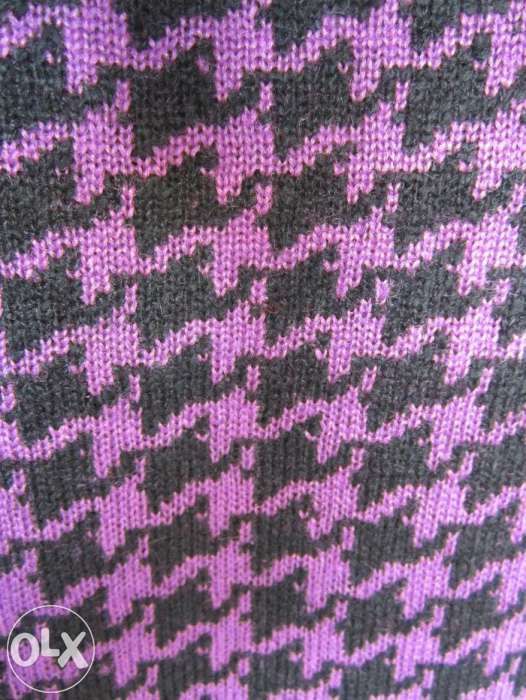 Pulover in doua culori negru/mov + bonus