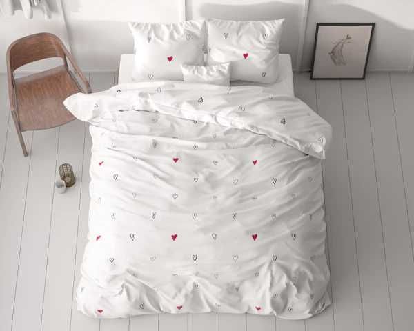 Husa de pilota White 140x200/220 cm  imprimeu cu 1 fata de perna