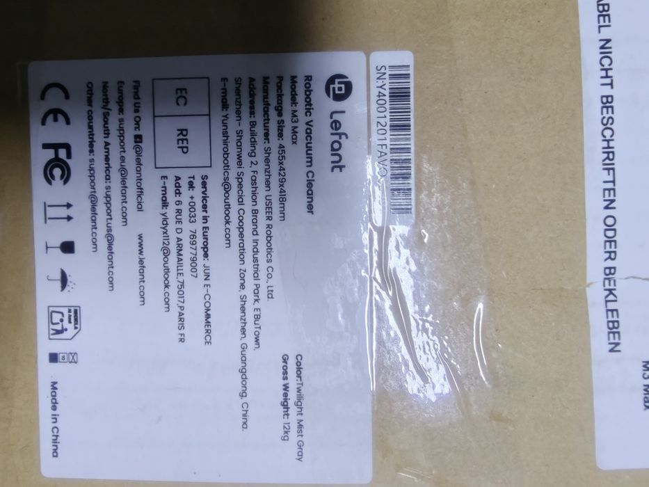 Aspirator Robot Lefant M3 Max Cu Functie De Stergere, 20000 Pa