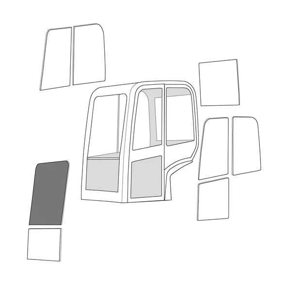 Parbriz YANMAR B55w-2