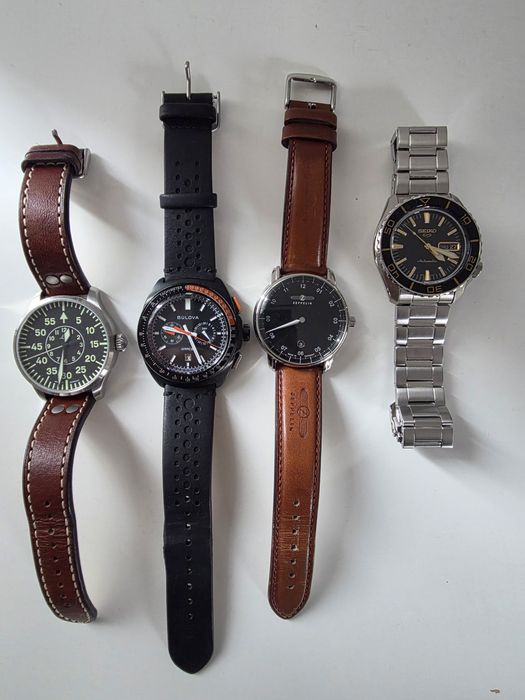 Bulova Racer Chronograph 98B428,stare buna,curea piele neagra
