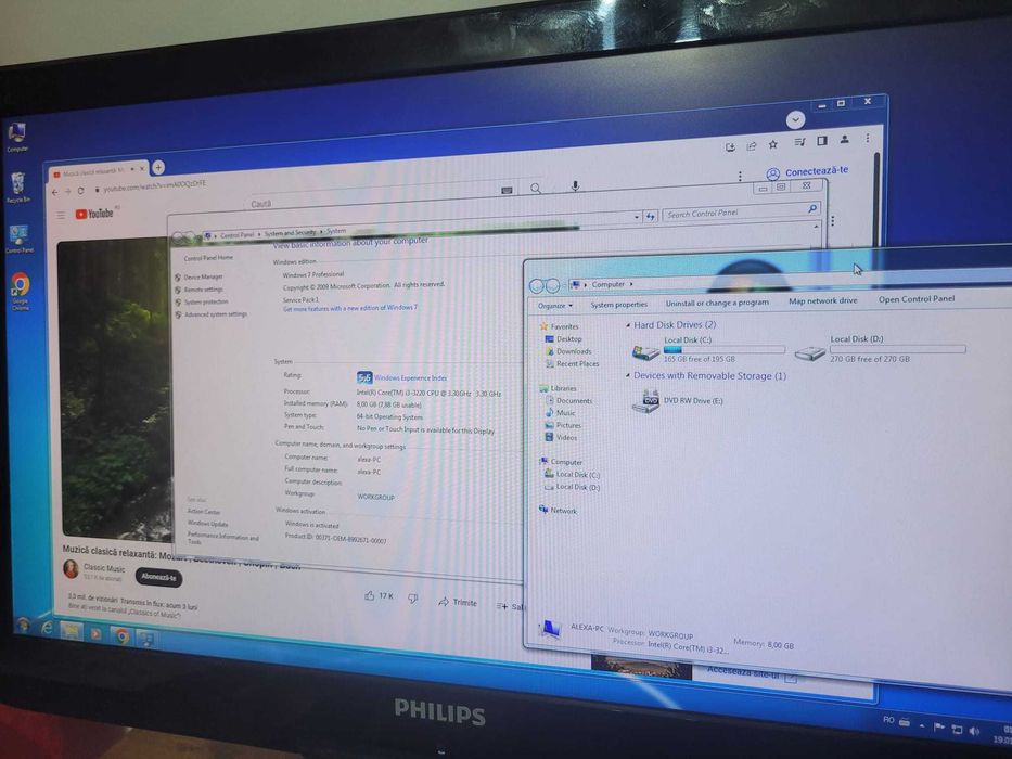 Calculator I3 Fujitsu P710 8GB DDR3 HARD 500 G