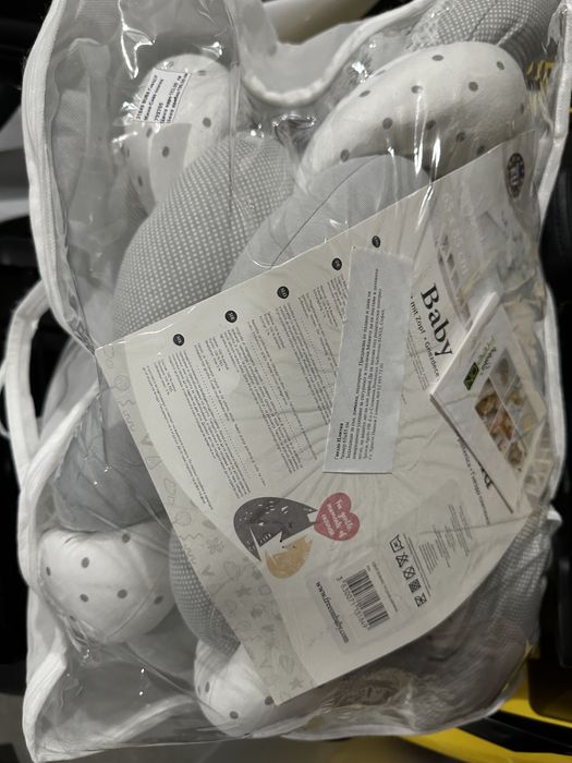 Bubaba Гнездо за бебе (плитка) сиво/бяло