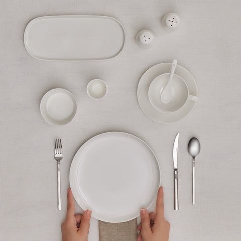 Сервиз за Закуска от 38части Karaca Stream Pure Favaro Бял Порцелан