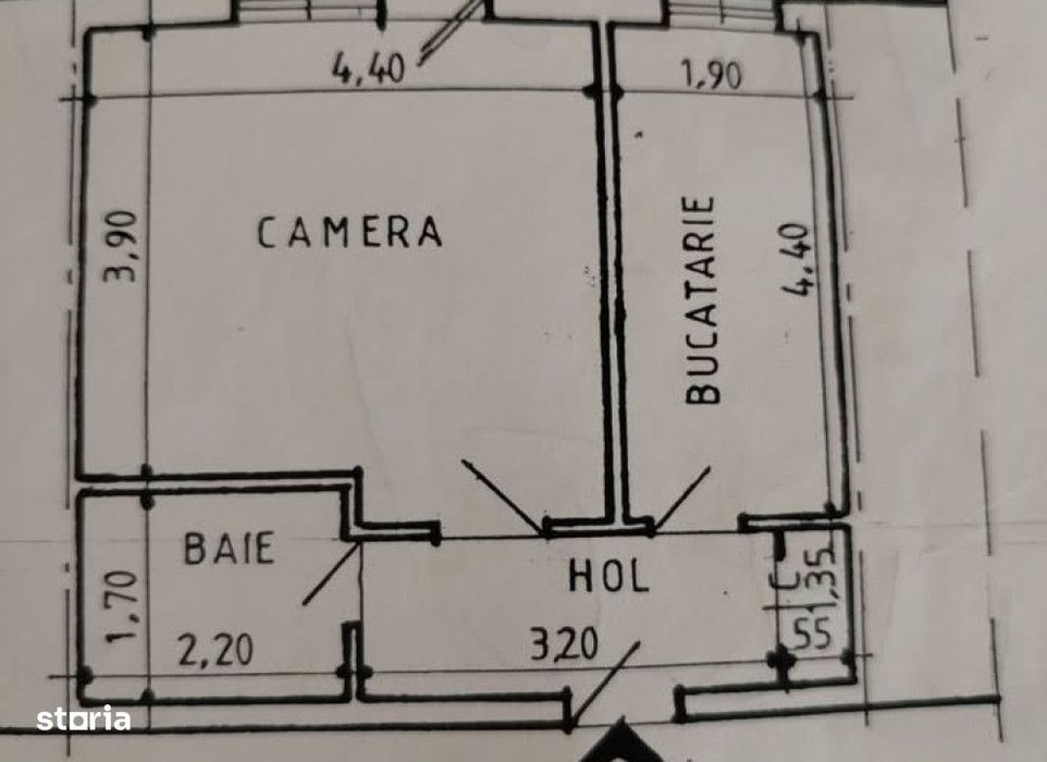 Apartament 1 camera Oancea , 40mp, etaj 2/8 Cod:163277
