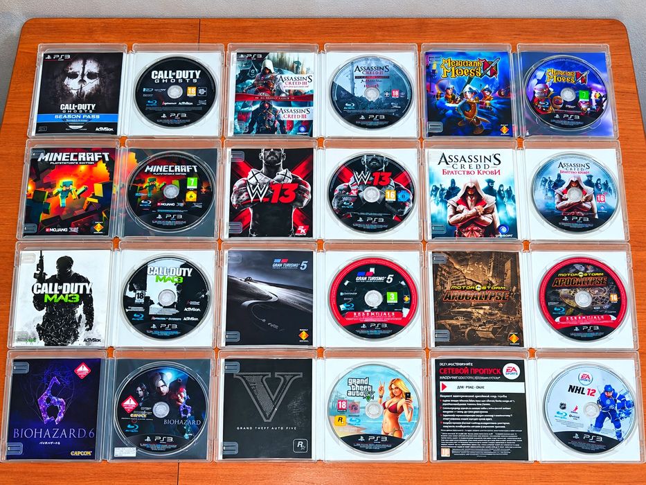 Игры с мануалами Playstation 3/PS3