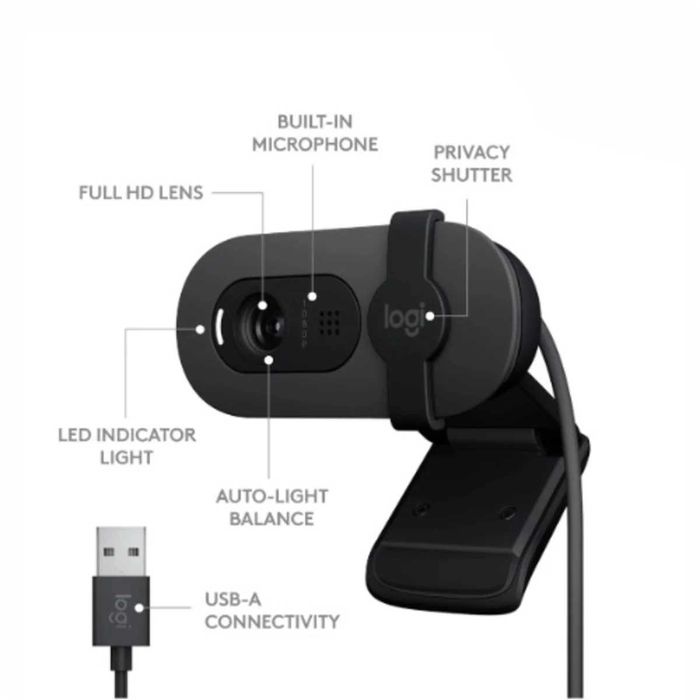 Web Camera Logitech Brio 90 FullHD 1080p. Ест доставка