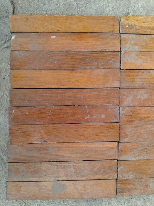 Дубовый штучный паркет советский, 15.5×3.5см