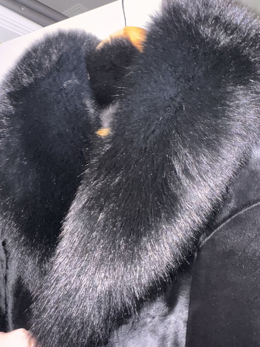 Палто с косъм от  пони и яка от лисица