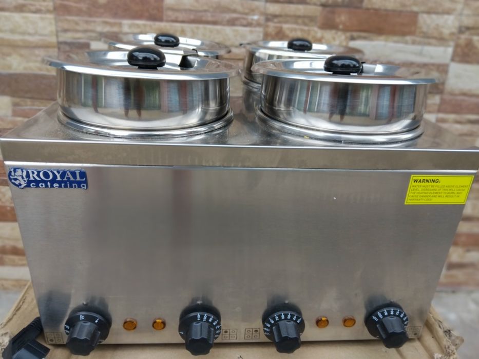 Catering rcbm4/4r Отоплител за Супи Ястия 4х150W за Събития на открито  Кетъринг Диспенсър за Супи Ястия
