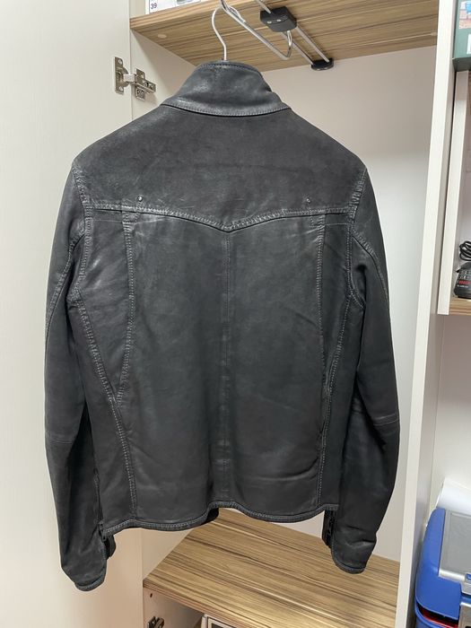 Мъжко черно кожено яке G-Star Raw