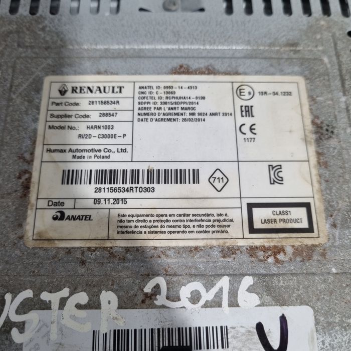 Cd player Dacia Dacia Logan II MCV Facelift 2017 2016 - 2020 (1606) 281156534RTO303 Garantie