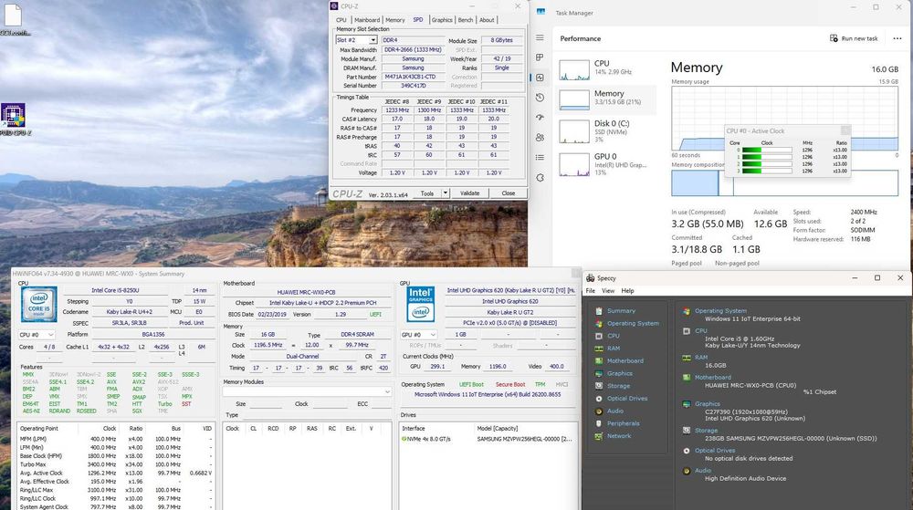 Rami 2x8Gb DDR4 laptop Samsung