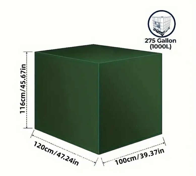 Предпазно покривало с цип и отвор за бидон 1000 литра IBC контейнер