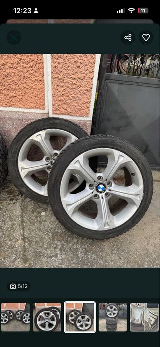 Doua jante bmw 5x120 8j et30 cauciucuri iarna