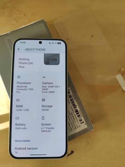 Nothing Phone 2a Plus, 12GB RAM + 256GB, Android 16, 50MP