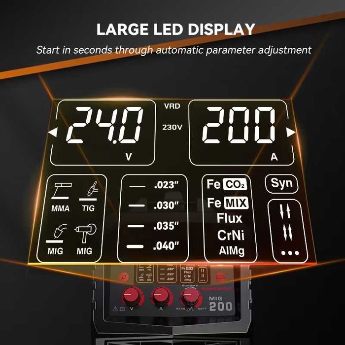 Заваръчен апарат ARCCAPTAIN 6-в-1  със Smart LED, 200A IGBT