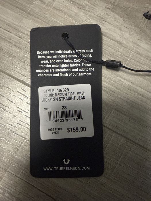 True religion ricky straight jeans