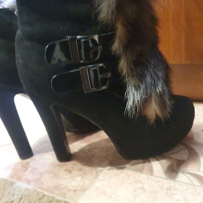 Ботильоны, полусапожки замшевые