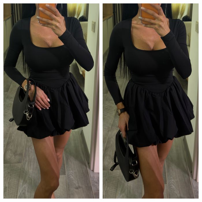 Сет потник и дълга пола/ рокля балон с къси панталонки