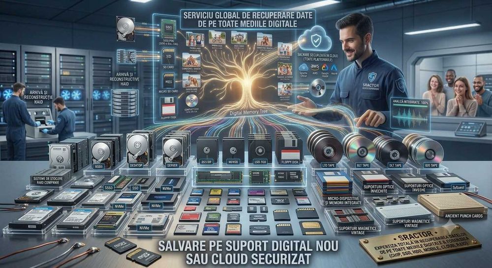 Recuperare Date Card, HDD, SSD, USB, Poze, Video, Documente Pierdute