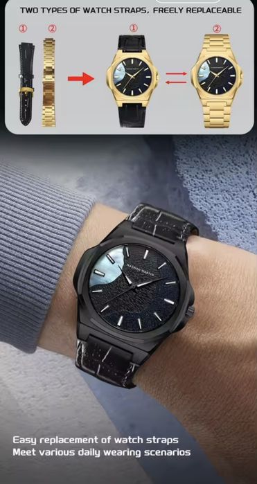 Ръчен часовник Hannah Martin. Пълен комплект