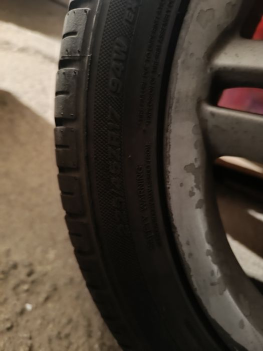 Set Jante Aliaj R17 + Anvelope Vară 225/45 R17 – Stare Foarte Bună