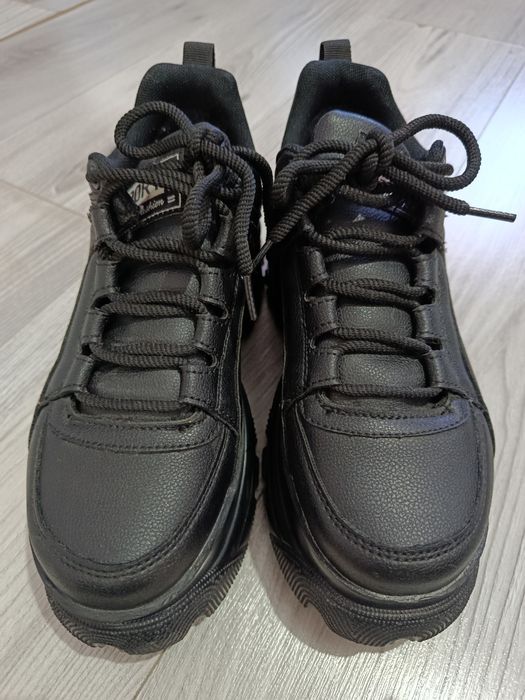 Adidași negri înalți platforma Punk Rock Goth Altercore mărimea 37