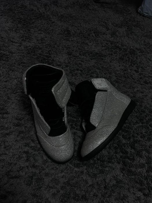 maison margiela future black glitter