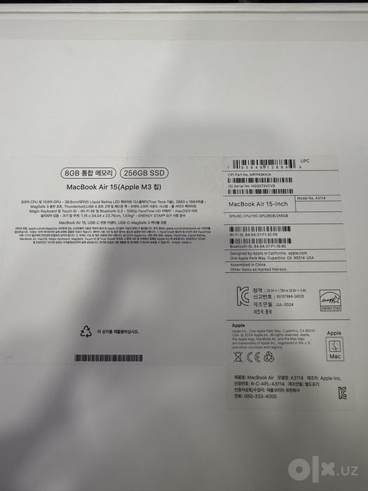 Apple Macbook Air M3  2024 в идеальном состоянии
