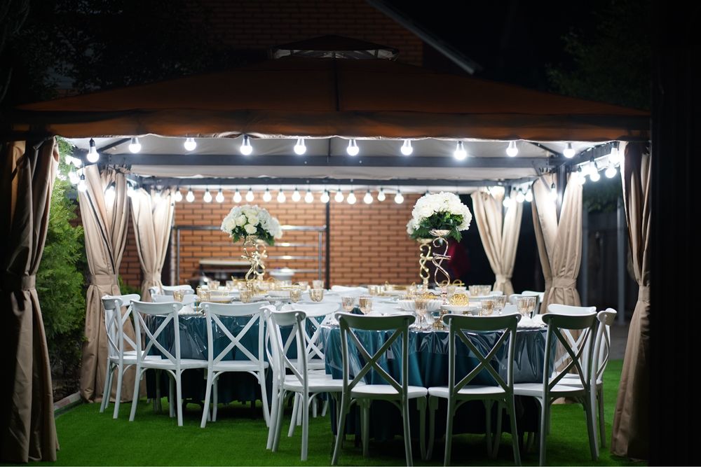 Аренда шатер стол стулья посуда