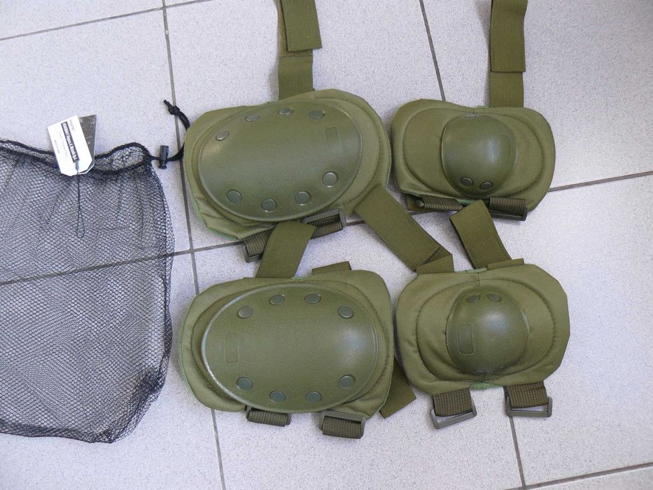 Set Protectie Genunchi Si Coate 8FIELDS Culoare Olive Noi In Sac Propriu