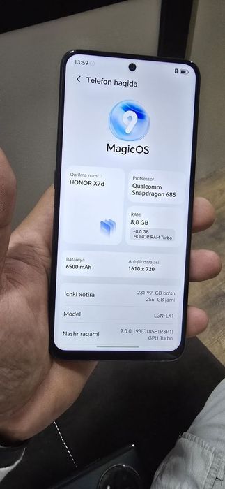 Honor  x7D 256gb