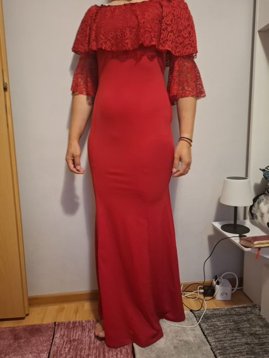 Rochie roșie lungă