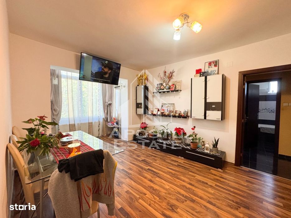 Apartament cu 2 camere, renovat, etaj 3/4, zona Solventul in Timisoara