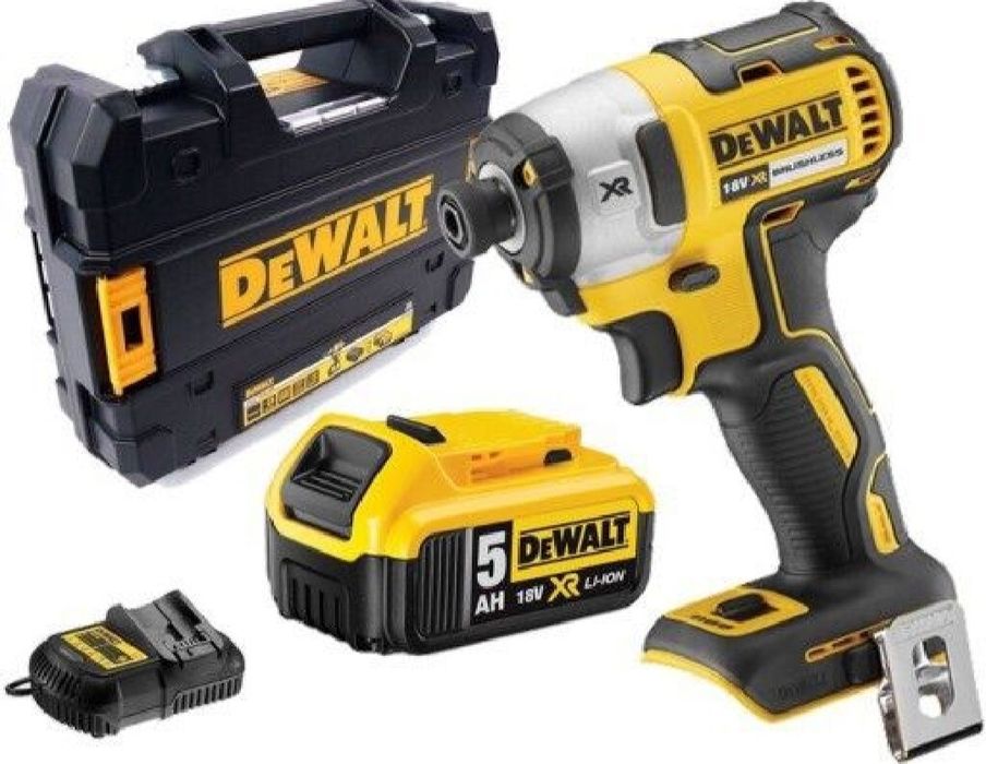 Импакт DeWALT DCF887/18V Brushless +5Ah Батерия + Зарядно и Куфар