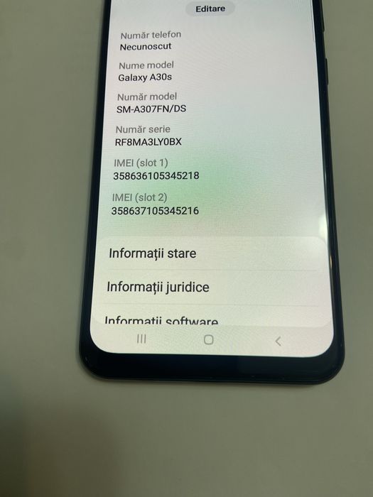 Samsung Galaxy A30 S 64Gb 4Gb mem.ram liber retea,sau display 300 lei